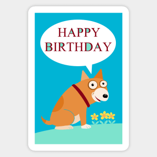 THIS DOG SAYS HAPPY BIRTHDAY Sticker